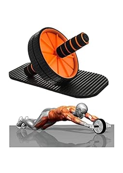 FitBox Sports Ab Roller for Abs Workout, Ab Roller Wheel Exercise Equipment for Core Workout, Ab Wheel Roller for Home Gym, Black