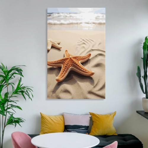 Étoile de mer sur le sable pour paysage de plage moderne et esthétique