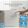 Daikin MCB50YSAU Room Air Purifier for Home, HEPA, Activated Carbon, Pre-Filter and UVC LED Light, Zero Ozone Product, CARB Certified, 10.5 x 10.5 x 19.5 in