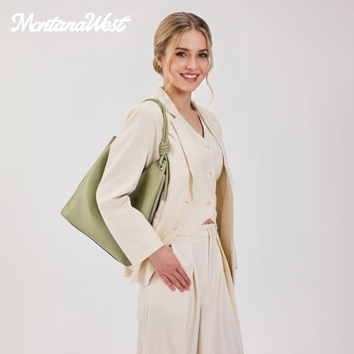 Image of Montana West Hobo Bags for Women Soft Slouchy Top Handle Shoulder Purses Handbag with Knot Strap