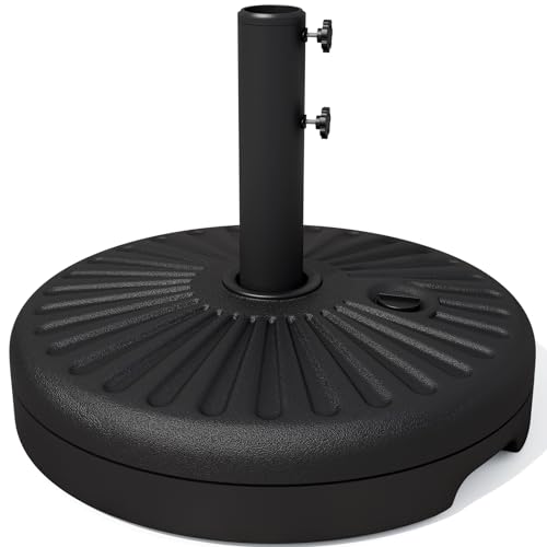 JEAREY 22L Patio Umbrella Stand, Outdoor Umbrella Base Water Filled Stand, Patio Outdoor Umbrella Holder (Black)