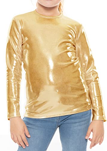 Image of Girls Long Sleeve Shirts | Soft Crew Neck Top | Short Sleeve | Long Sleeve Shirt Girls Size 2T - 16
