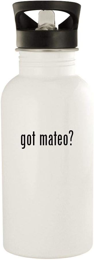 got mateo? - 20oz Stainless Steel Water Bottle, White