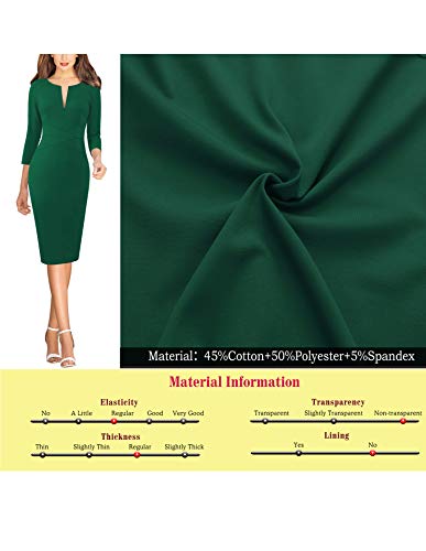 Image of VFSHOW Womens Slim Zipper Up Work Business Office Party Bodycon Pencil Sheath Dress