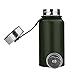 Milky Way Borraccia in Acciaio Inossidabile da 1,5 L, Borraccia per Sport con Pallone Metallico Isolato in Metallo per Famiglia, Sport, Escursionismo, Palestra (Verde, 1,5 L (13x3,5 Pollici))