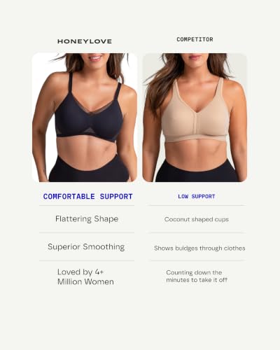 Image of HONEYLOVE Crossover Wireless Bra - Comfortable Support with No Underwire