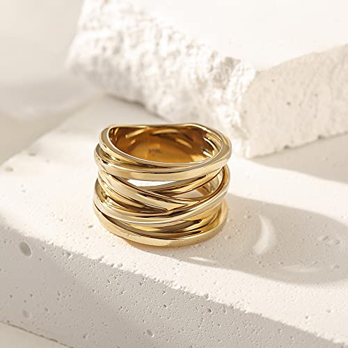 Knot Cross Ring Enhancers for Women Statement Funky Trendy Love Fashion Engagement Ring Stainless Steel Silver Gold Rose Gold Plated Friendship Ring2