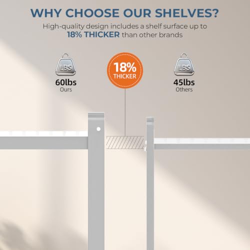 Image of Upgraded 18% Thickened Portable 5-Tier Foldable Storage Shelves with Wheels