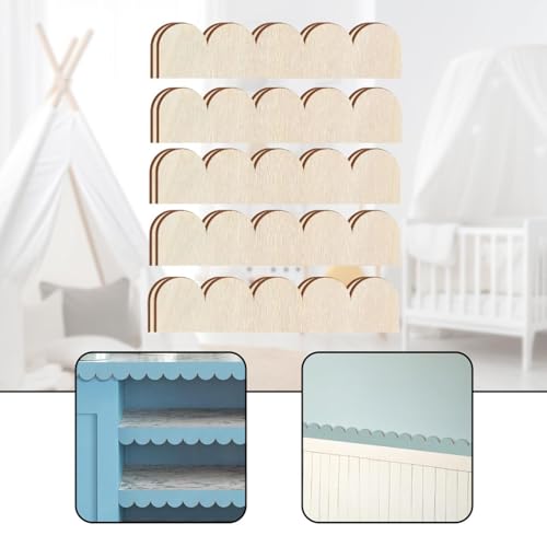 10 piezas de madera decorativas para baño de 40x9 cm, ideales para colgar en paredes 7