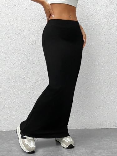 Women's Summer Casual Knit Tight-Fit Knee-Length Skirt Going Out Outfits4