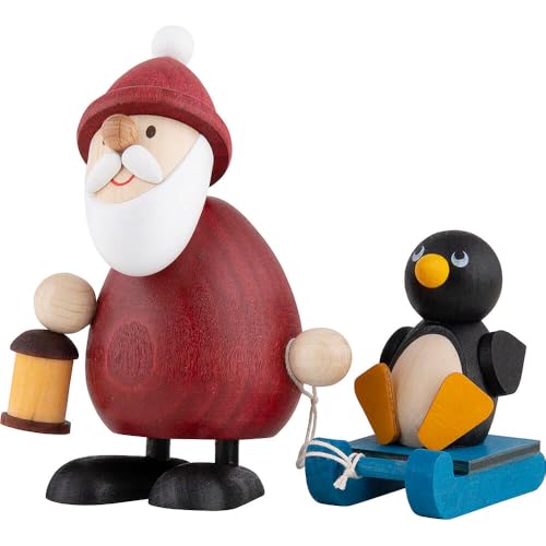 Erzgebirge Palast Ullrich Kunsthandwerk Weihnachtsmann mit Schlitten...