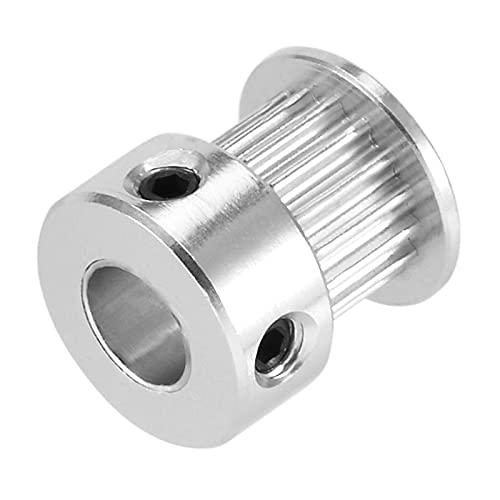 Printer Accesstories 2Pcs Aluminum Gt2 Timing Belt Pulley Flange Synchronous Wheel for 3D Printer - 16 Teeth 6Mm Bore & 36 Teeth 8Mm Bore - (Color: Silver)