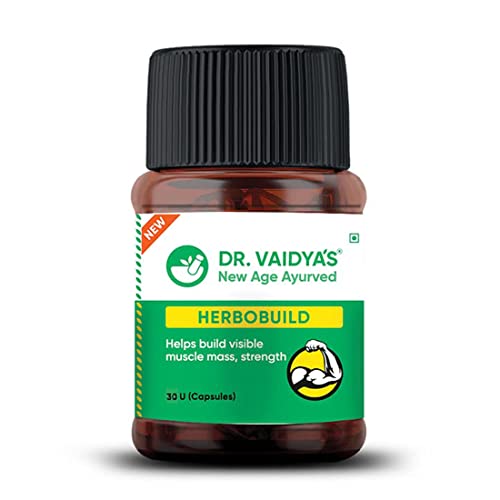 DR. VAIDYA’S new age ayurveda Herbobuild| Ayurvedic Capsules for Muscle Gain | Stamina and Performance | Power of Ashwagandha, Shatavari and Safed Musli | 30 capsules DR. VAIDYA’S new age ayurveda Herbobuild| Ayurvedic Capsules for Muscle Gain | Stamina and Performance | Power of Ashwagandha, Shatavari and Safed Musli | 30 capsules