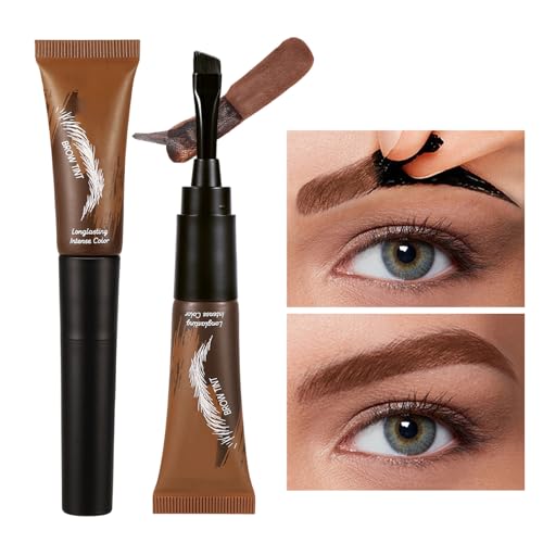 Cabina cosmética de mancha instantánea - gel de cejas semi permanente resistente al agua | Kit de tinte de cejas de tinte sin esfuerzo | Tinte de para maquillaje de cejas naturales rápidos, c - imagen 9