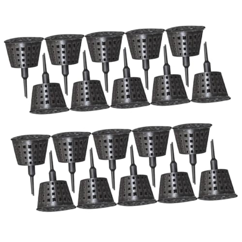 KONTONTY 30pièces Boîte Engrais Pour Bonsaï Plastique Réutilisable Panier Gazon Avec Couvercle Protection Excès Engrais Et Nuisibles Facile à Insérer Le Sol Usage Jardin Extérieur