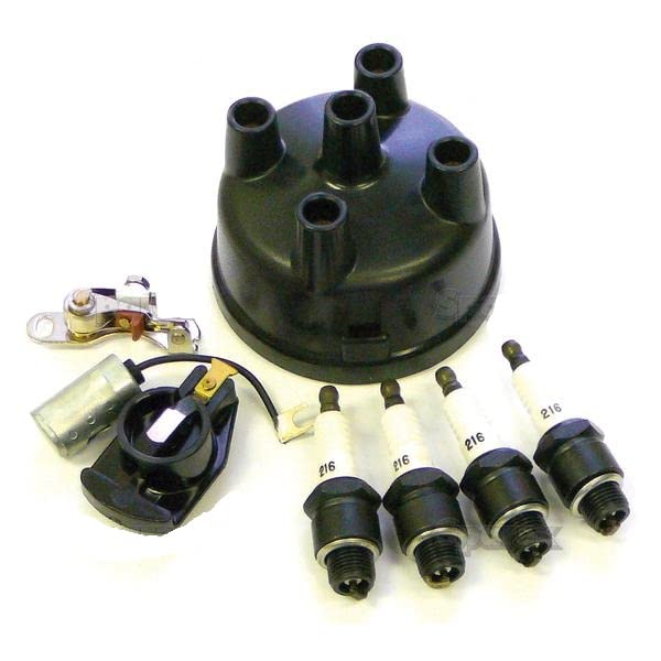 Ignition Tune-Up Kit w/Spark Plugs & Distributor Cap for Ford '50-64 4 cyl. Tractors