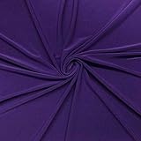 ITY Fabric Polyester Lycra Knit Jersey 2 Way Spandex Stretch 58' Wide by The Yard (5 Yard, Purple)