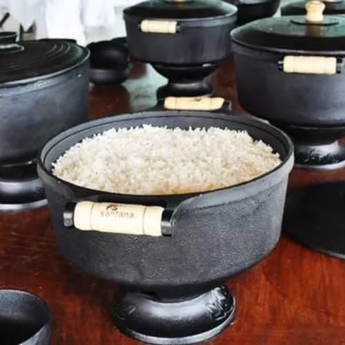 Jogo de panelas caçarolas de ferro fundido mineira 16 ao 24 Fundição Santana