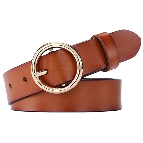 Women's Leather Pattern Design Pin Buckles Metal Belts Pants Dress Fashion Waist Belt
