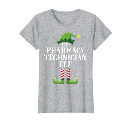 Pharmacy Tech Elf Matching Family Group Christmas Party Pj T-shirt