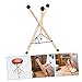 Milisten Tongue Drum Display Rack Hand Pan Drum Stand Wooden Bracket Adjustable Rope