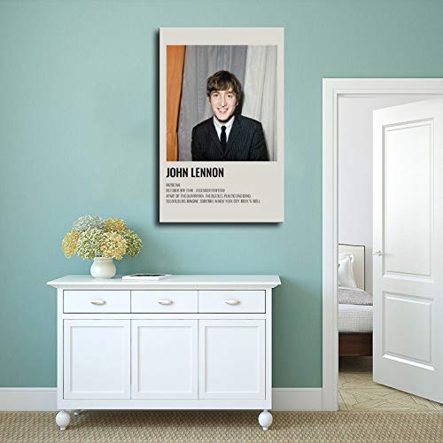 John Lennon – Poster vintage des années 90 pour chambre – Décoration murale – 30 x 45 cm – Sans cadre – Style 1 - Les Beatles, Paul McCartney, John Lennon, RIngo Starr, George Harrison John Lennon - Poster vintage des années 90 pour chambre - Décoration murale - 30 x 45 cm - Sans cadre - Style 1 – Image 5