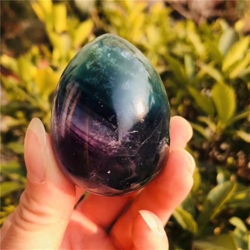 Œuf de fluorite multicolore polie, une idée cadeau originale pour la maison