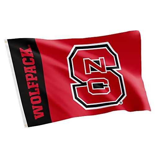 Desert Cactus North Carolina State University Flag NCS Wolfpack Flags Banners 100% Polyester Indoor Outdoor 3x5 (Team Name)