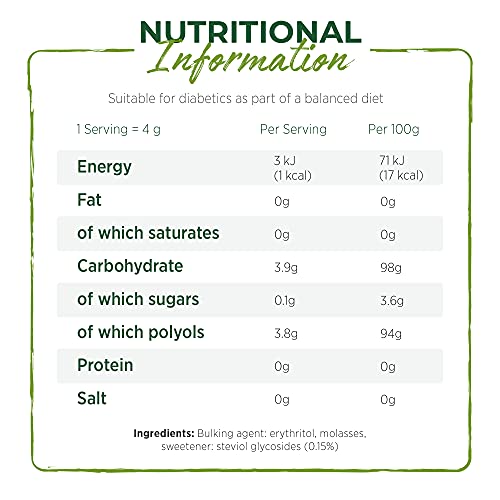 Pure Via Soft Brown Sugar Alternative - Keto and Vegan Friendly Sweetener for Baking - 300G (Pack of 4)