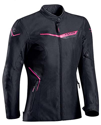 Slash Damen Motorrad Textiljacke - Schwarz Pink - M - female