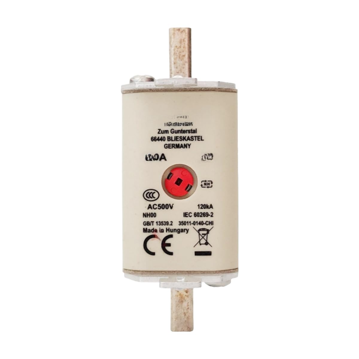 Fusible NH00 de alta capacidad con corte gG 160A para cuadros eléctricos 2