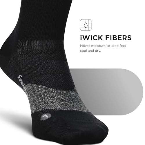 Image of Feetures Elite Ultra Light Cushion Mini Crew Sock - Sport Sock with Targeted Compression