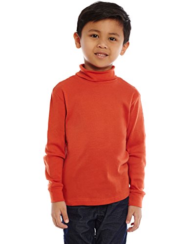 Image of Leveret Girls Boys & Toddler Solid Turtleneck 100% Cotton Kids Shirt (2 Toddler-14 Years) Variety of Colors