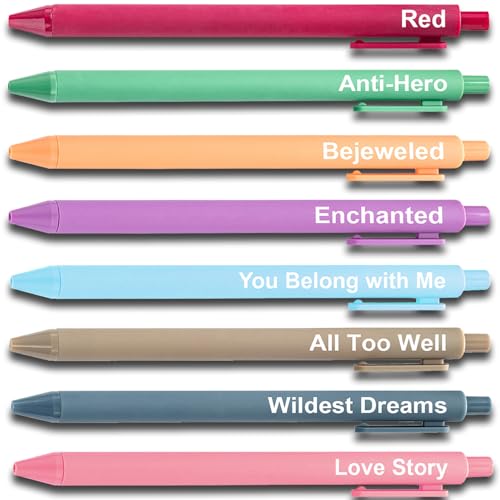 Taylor Gifts Merch Cute Taylor Gel Pens Office Supplies for Music Fans Taylor Birthday Party Favors for Women Nurse Teacher
