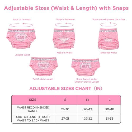 Image of Littleforbig Washable Adjustable Reusable Waterproof Cloth Adult Diaper Wrap Cover - Blushing Baby L