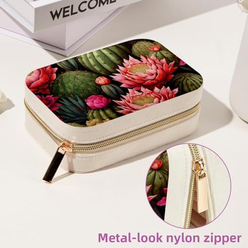 Présentoir à bijoux en velours cactus avec zip métallique durable - 7