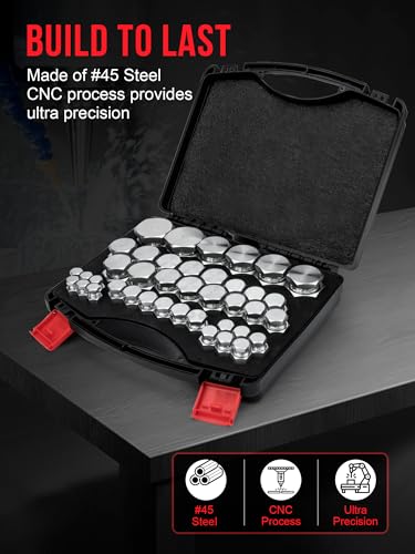 Image of 152 Pcs DIN Light &Hevy Duty Cap & Plug Assortment Hydraulic Adapter Fitting Kit Master Set, Galvanized Steel with Precision Threading Dash Sizes