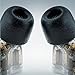 Comply 600 Core Series | Memory Foam Replacement IEM Ear Tips for Truthear, Sennheiser, Moondrop & More | Superior Noise Isolation, Ultimate Comfort, Secure Fit | Black (S/M/L) (3 Pairs)