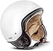 SOXON® SP-301 „Snow“ · Jet-Helm · Motorrad-Helm Roller-Helm Scooter-Helm Moped Mofa-Helm Chopper Retro Vespa Vintage Pilot Biker Helmet Brille Visier · ECE 22.05 Schnellverschluss Tasche XS (53-54cm)