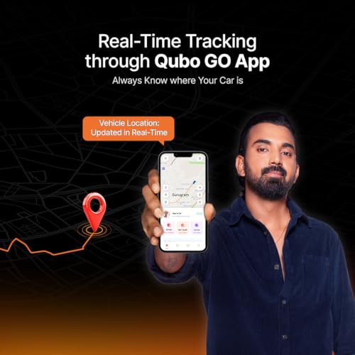 Qubo Wired Hidden GPS Tracker from Hero Group for Car | AI Features on Qubo Go App | Live Tracking | Anti-Theft | Towing Alerts | Accident Alerts | SIM + 3 Month Data Plan