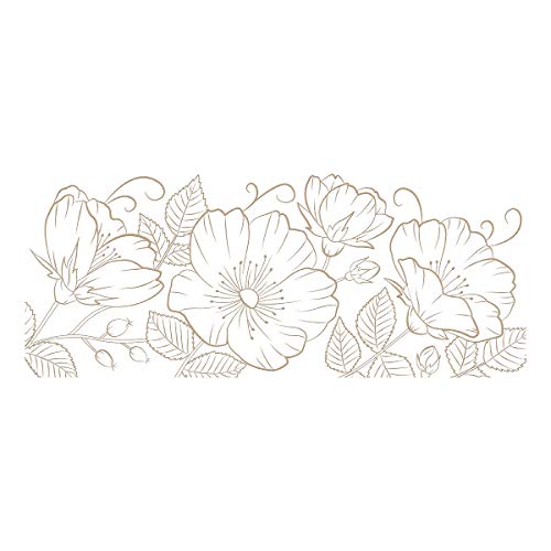 Spellbinders Sweet Blooms Border by Becca Feeken Glimmer Hot Foil Plate Set, Metal, 5.5 inches by 2.32 inches - Image 2