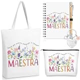 Dimensioni portatili: la borsa tote misura 34 x 40 x 10 cm, perfetta per lezioni di yoga, shopping o lavoro; la borsa cosmetica in tela per maestra misura 23 x 15 x 5 cm, ideale per riporre cosmetici di uso frequente e altri oggetti di prima necessità; il quaderno a spirale misura 10 x 14 cm, con un portachiavi di 3 cm di diametro per un facile trasporto; la penna a sfera misura 14 x 1,09 cm, offrendo una presa comoda e un'esperienza di scrittura fluida