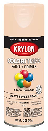 Image of Krylon K05603007 COLORmaxx Spray Paint and Primer for Indoor /Outdoor Use, Matte Sweet Peach