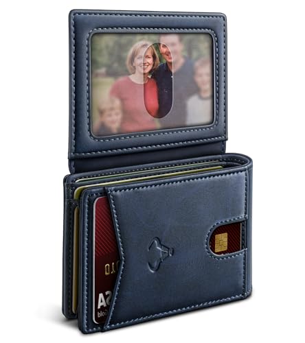 Image of BULLIANT Men Slim Leather Pocket Wallet Bill Holder 11Cards-Genuine Leather | RFID Blocking | Easy Access | Gift Boxed