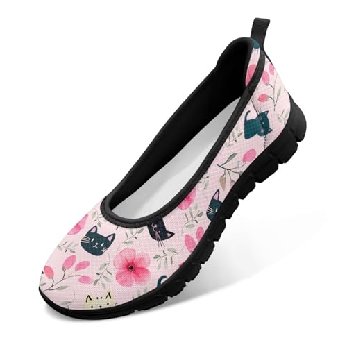 Image of Walking Shoes Women Breathe Mesh Slip On Sneakers Women Comfortable Lightweight