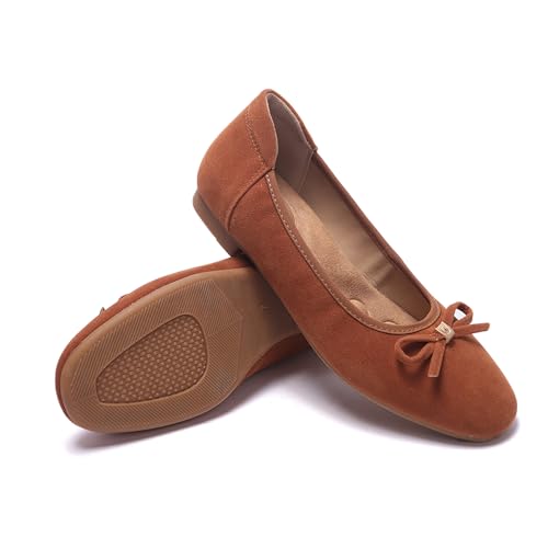 Image of Women's Comfortable Round Toe Bow Ballet Flats Shoes