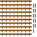 KOL Weather Resistant Steel Flexible Garden Lawn Edging, 10-Pack Pre-Rusted Metal Landscape Edging Strips - Heavy Duty Hammer-in Border with 11 Clips - 16-Gauge - 40" L x 4.5" H (33FT Total Length)