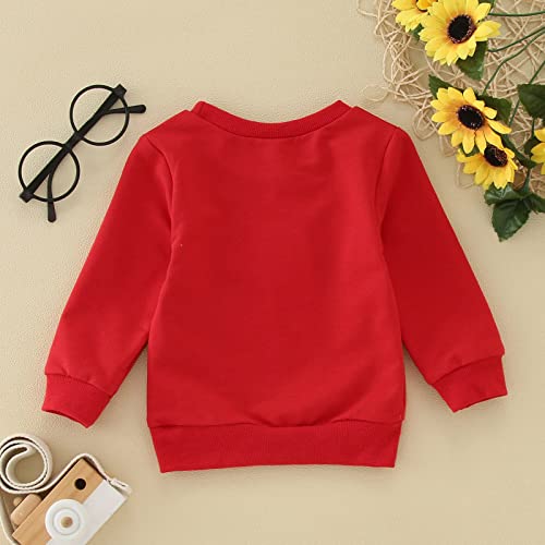 Camisetas infantis infantis para bebês e meninas para o dia dos namorados com estampa de letras e go