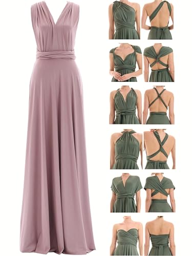 Juvell Brautjungfernkleider lang - Infinity Dress Maxi - Abendkleider elegant-festlich - Multiway-Wickelkleid - Hochzeit-Abiball-Bridesmaid - 1000...