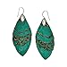 Silpada 'Emerald Pools' Drop Earrings in Green Patina Brass and Sterling Silver